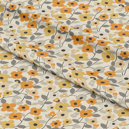 70s Retro Flowers Pattern 3 Quilting Cotton Fabric