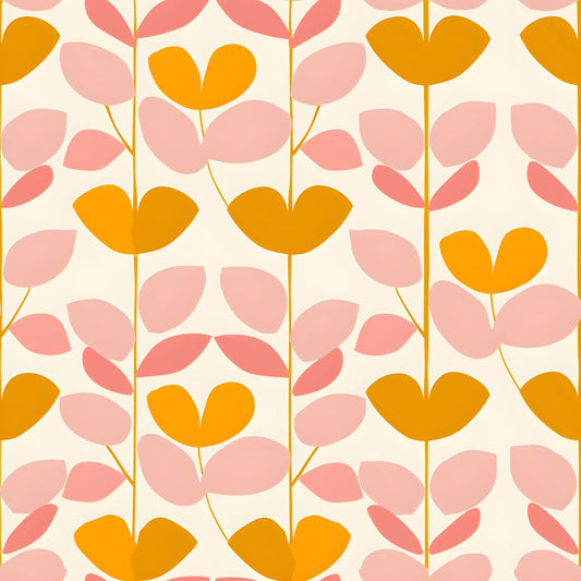 70s Retro Flowers Pattern 5 Minky Fabric