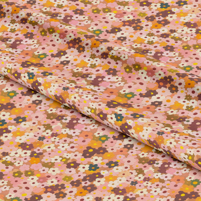 70s Retro Flowers Pattern 6 Quilting Cotton Fabric