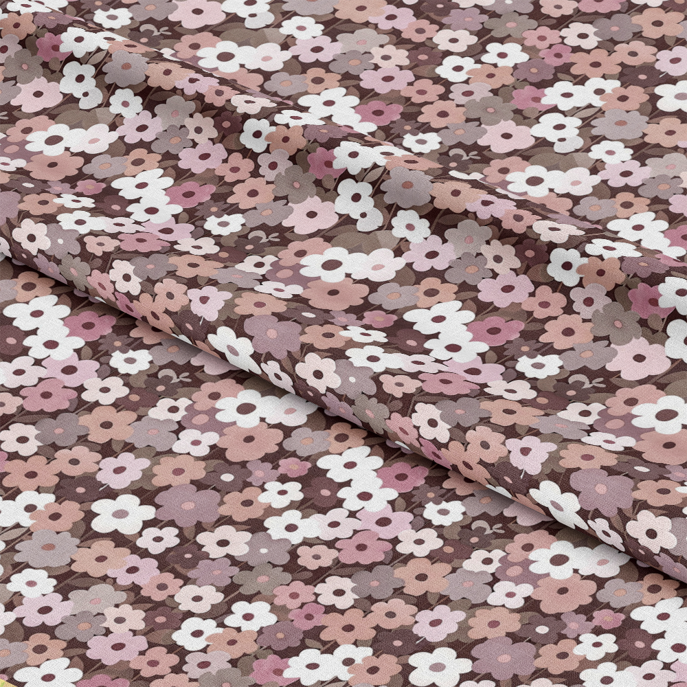 70s Retro Flowers Pattern 8 Quilting Cotton Fabric