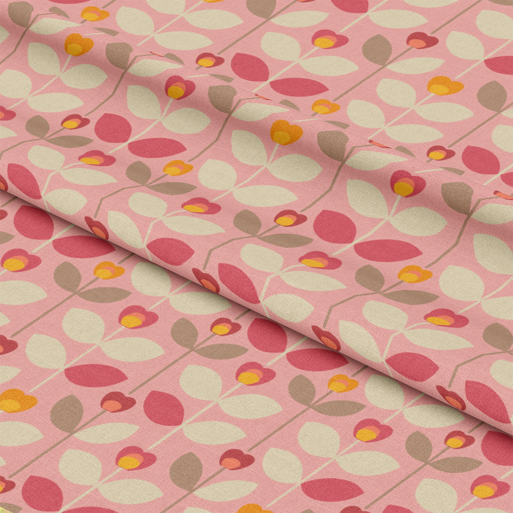 70s Retro Flowers Pattern 9 Quilting Cotton Fabric