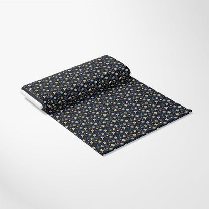 Navy and Cream Christmas Pattern 11 Quilting Cotton Fabric