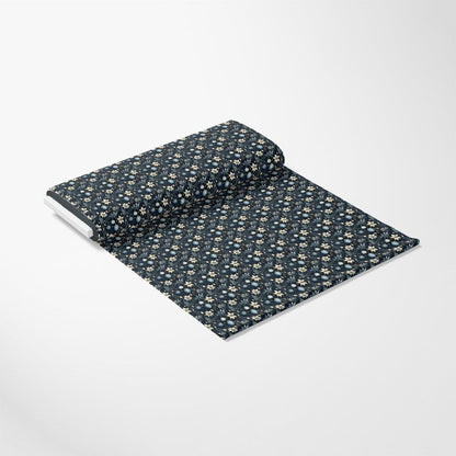 Navy and Cream Christmas Pattern 2 Quilting Cotton Fabric