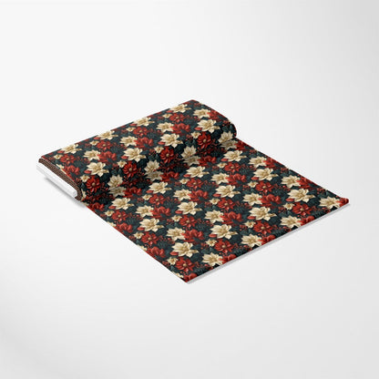 Poinsettia Blooms Pattern 1 Quilting Cotton Fabric