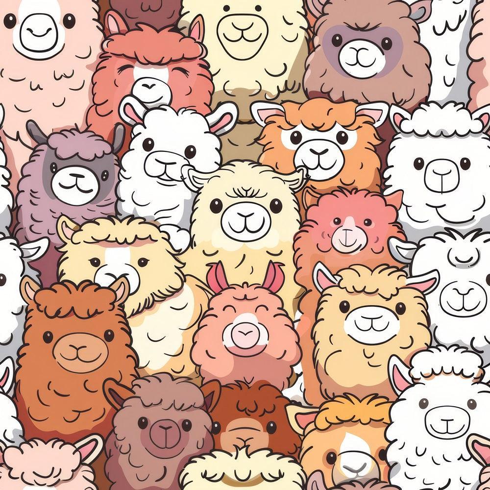 Cute Alpaca Minky Fabric