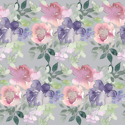 Watercolor Floral Art Pattern 1 Quilting Cotton Fabric