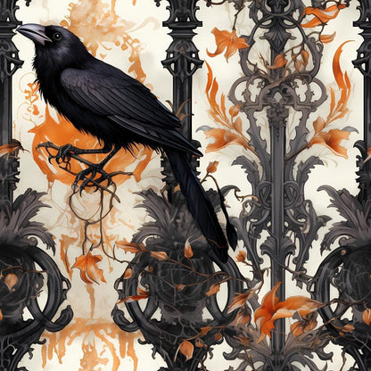Gothic Halloween Pattern 12 Quilting Cotton Fabric