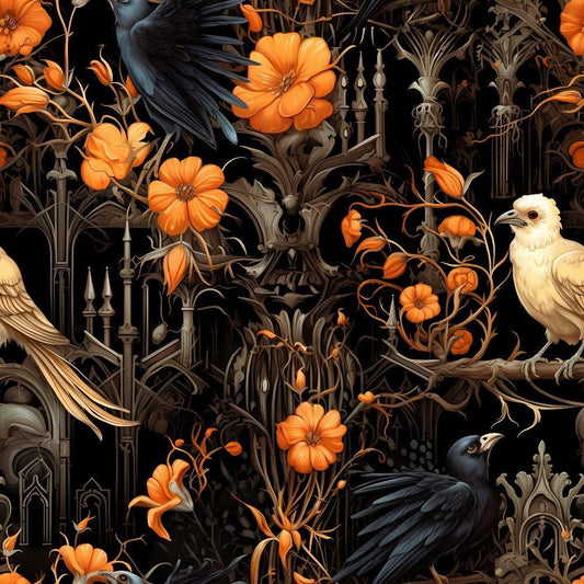Gothic Halloween Pattern 13 Quilting Cotton Fabric