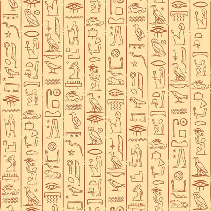 Egyptian Hieroglyphs Pattern 2 Quilting Cotton Fabric