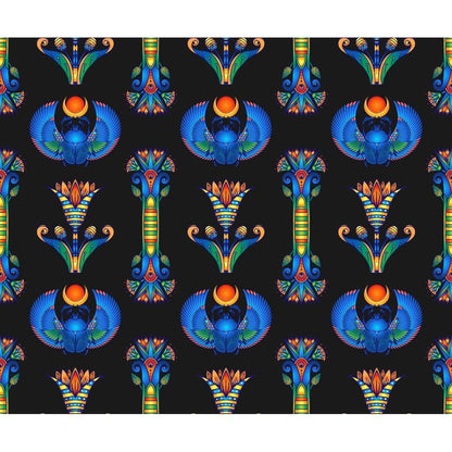 Egyptian Hieroglyphs Pattern 3 Quilting Cotton Fabric