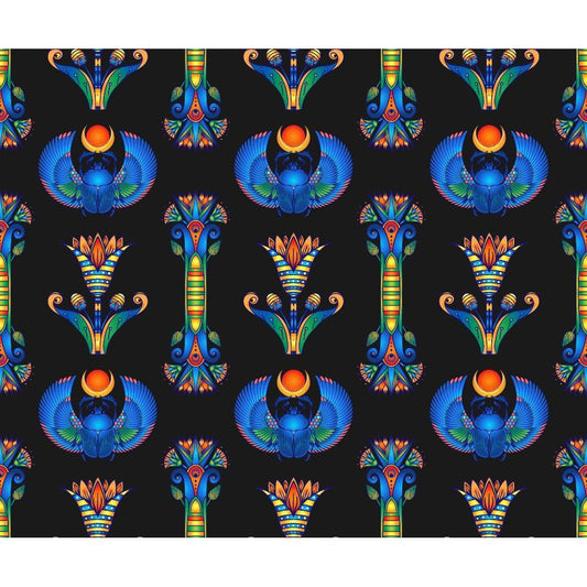 Egyptian Hieroglyphs Pattern 3 Quilting Cotton Fabric