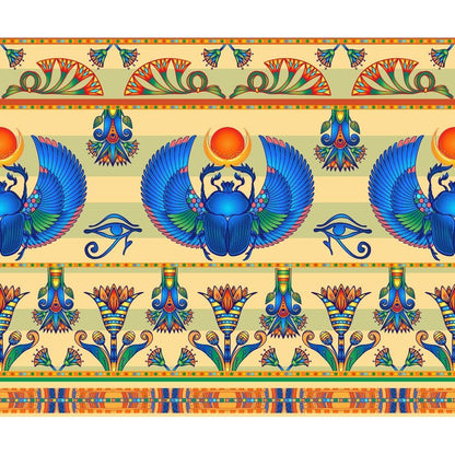 Egyptian Hieroglyphs Pattern 4 Quilting Cotton Fabric