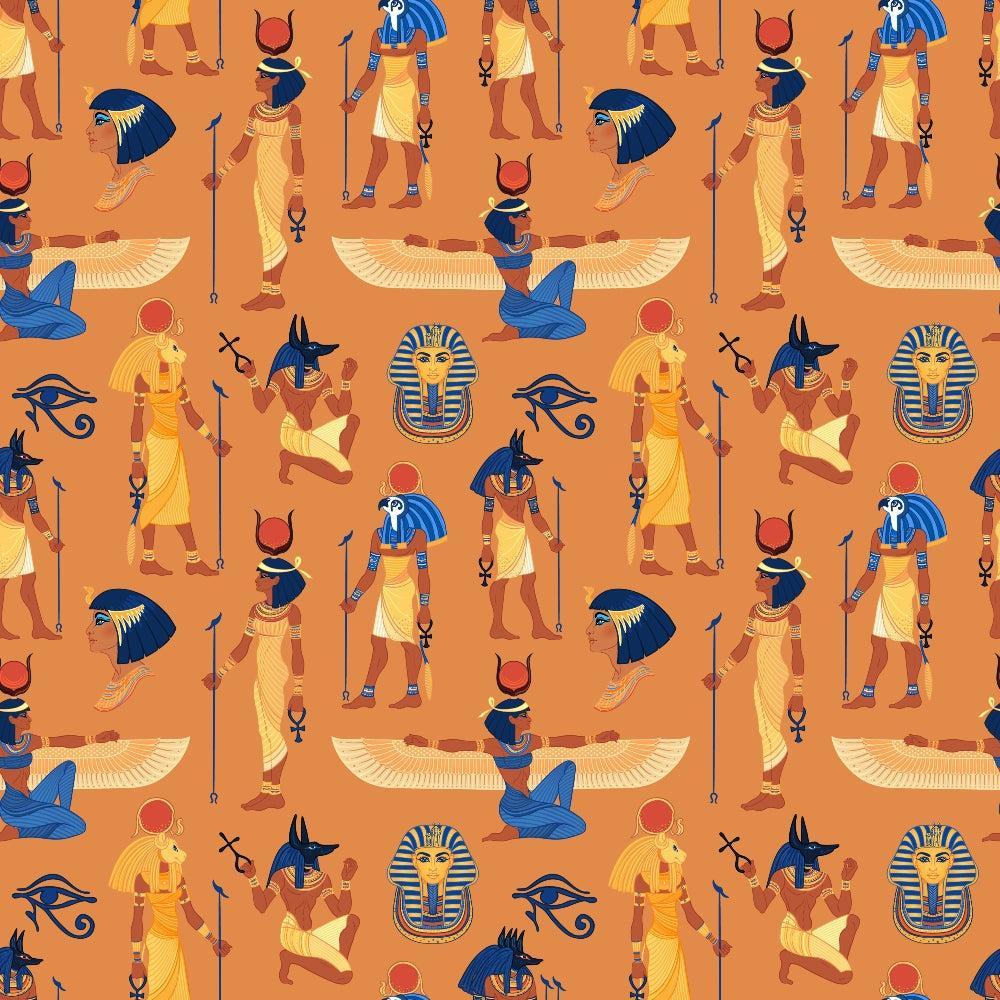 Egyptian Hieroglyphs Pattern 6 Quilting Cotton Fabric