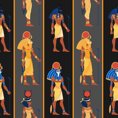Egyptian Hieroglyphs Pattern 9 Quilting Cotton Fabric