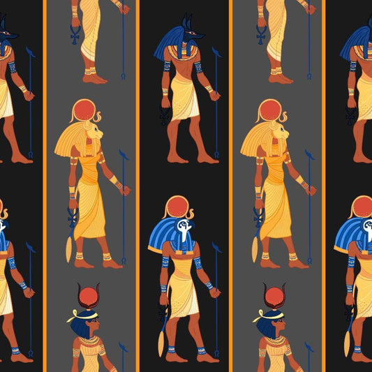 Egyptian Hieroglyphs Pattern 9 Quilting Cotton Fabric