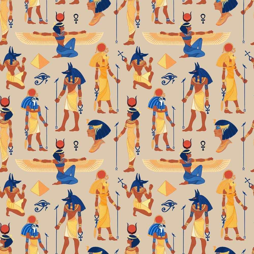 Egyptian Hieroglyphs Pattern 14 Quilting Cotton Fabric