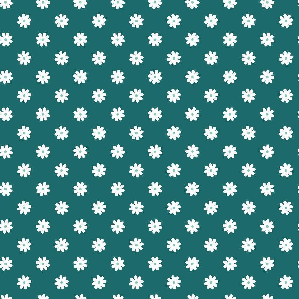Daisies on Teal Minky Fabric
