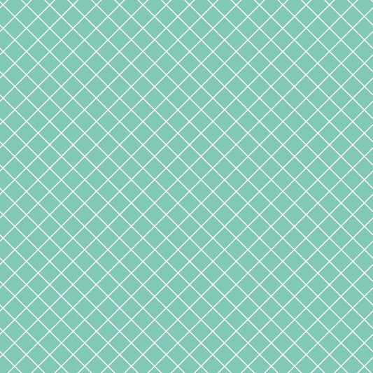 Grid Mint Quilting Cotton Fabric
