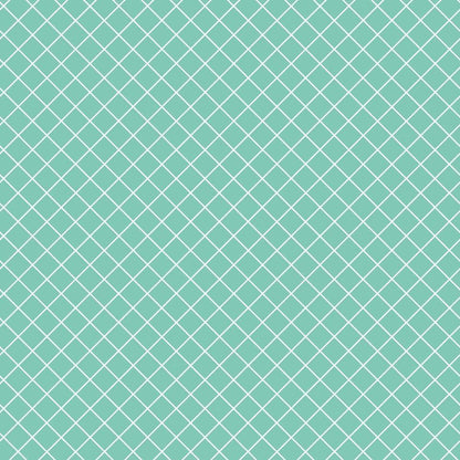 Grid Mint Minky Fabric