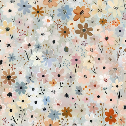 Painterly Blooms Pattern 1 Minky Fabric