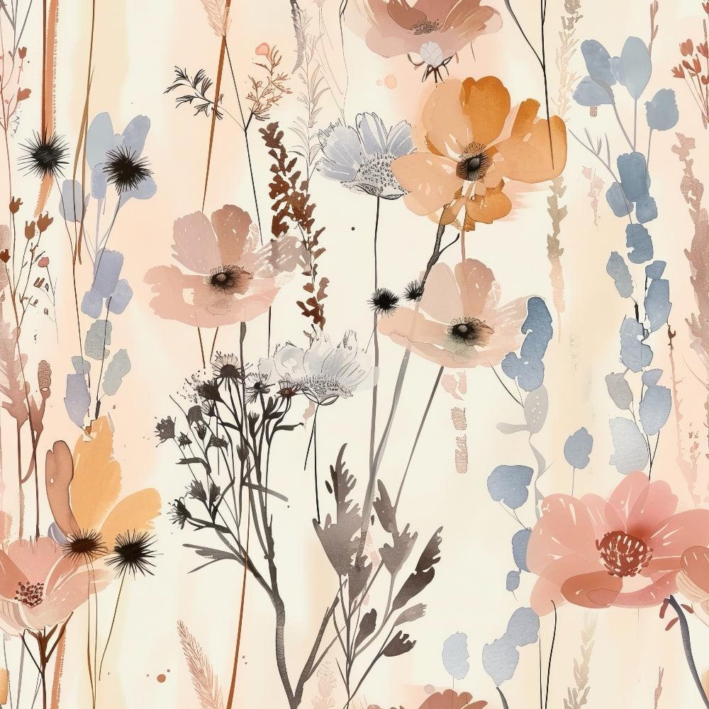 Painterly Blooms Pattern 3 Minky Fabric