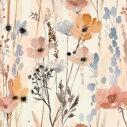 Painterly Blooms Pattern 3 Minky Fabric