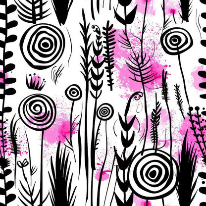 Inky Petals Pattern 10 Quilting Cotton Fabric