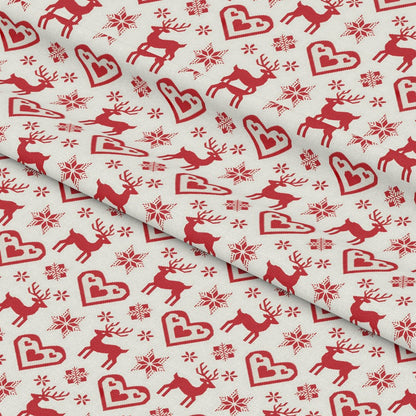 Scandinavian Folk Christmas Pattern 15 Quilting Cotton Fabric