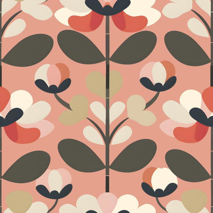 70s Retro Flowers Pattern 11 Quilting Cotton Fabric