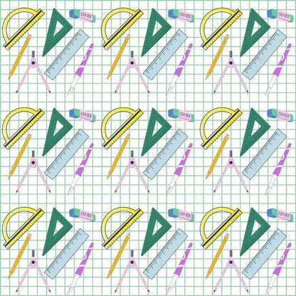 Back To School Elements Pattern 5 Quilting Cotton Fabric