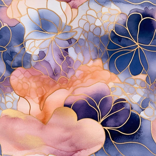 Modern Alcohol Ink Pattern 9 Quilting Cotton Fabric