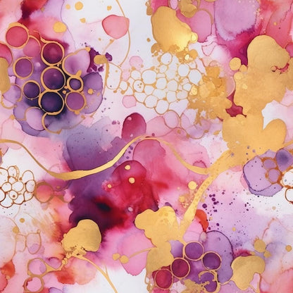 Modern Alcohol Ink Pattern 19 Quilting Cotton Fabric