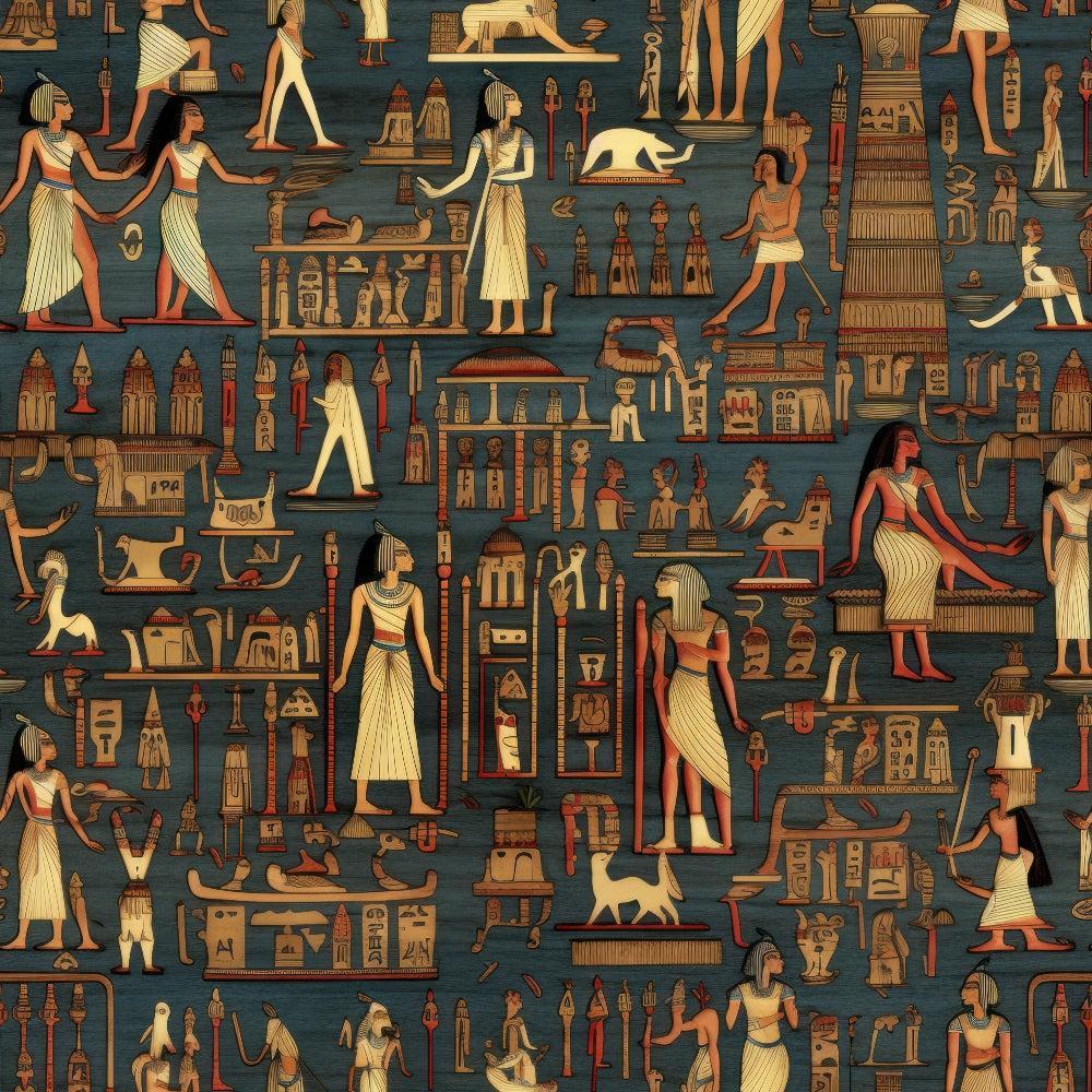 2D Ancient Egypt Pattern 37 Quilting Cotton Fabric