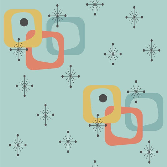 Mid-Century Modern Pattern 3 Quilting Cotton Fabric