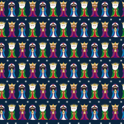Cartoon Christmas Nativity Pattern 3 Quilting Cotton Fabric