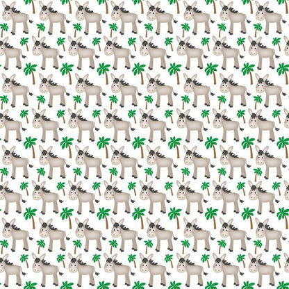 Cartoon Christmas Nativity Pattern 9 Quilting Cotton Fabric