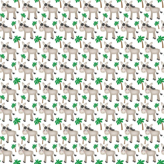 Cartoon Christmas Nativity Pattern 9 Quilting Cotton Fabric