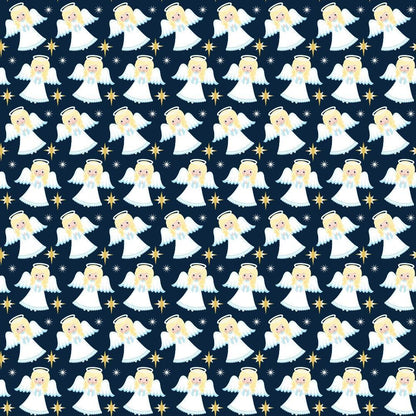 Cartoon Christmas Nativity Pattern 10 Quilting Cotton Fabric