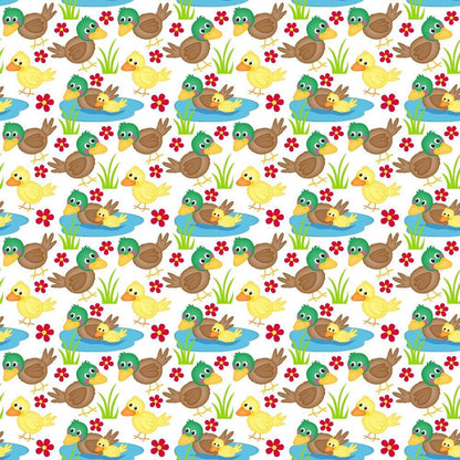 Cartoon Farm Animals Pattern 11 Quilting Cotton Fabric