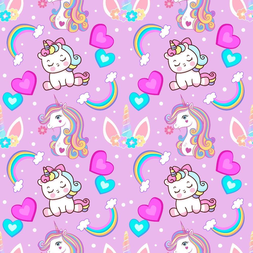 Cartoon Unicorns Pattern 1 Quilting Cotton Fabric