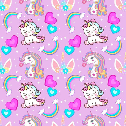 Cartoon Unicorns Pattern 1 Quilting Cotton Fabric