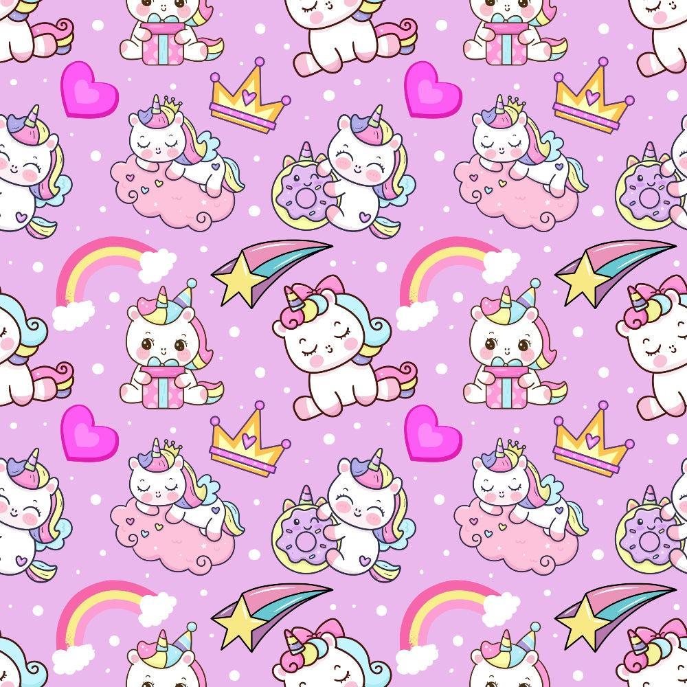 Cartoon Unicorns Pattern 6 Quilting Cotton Fabric