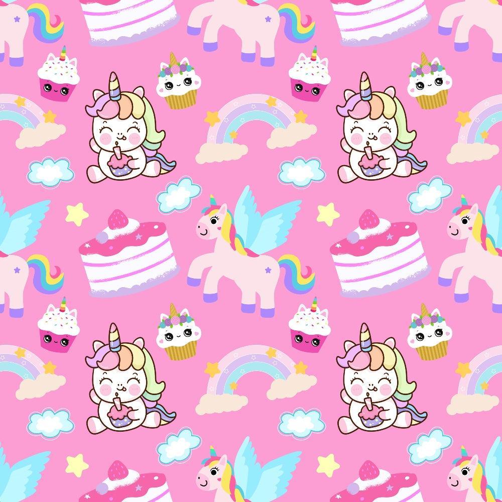 Cartoon Unicorns Pattern 7 Quilting Cotton Fabric