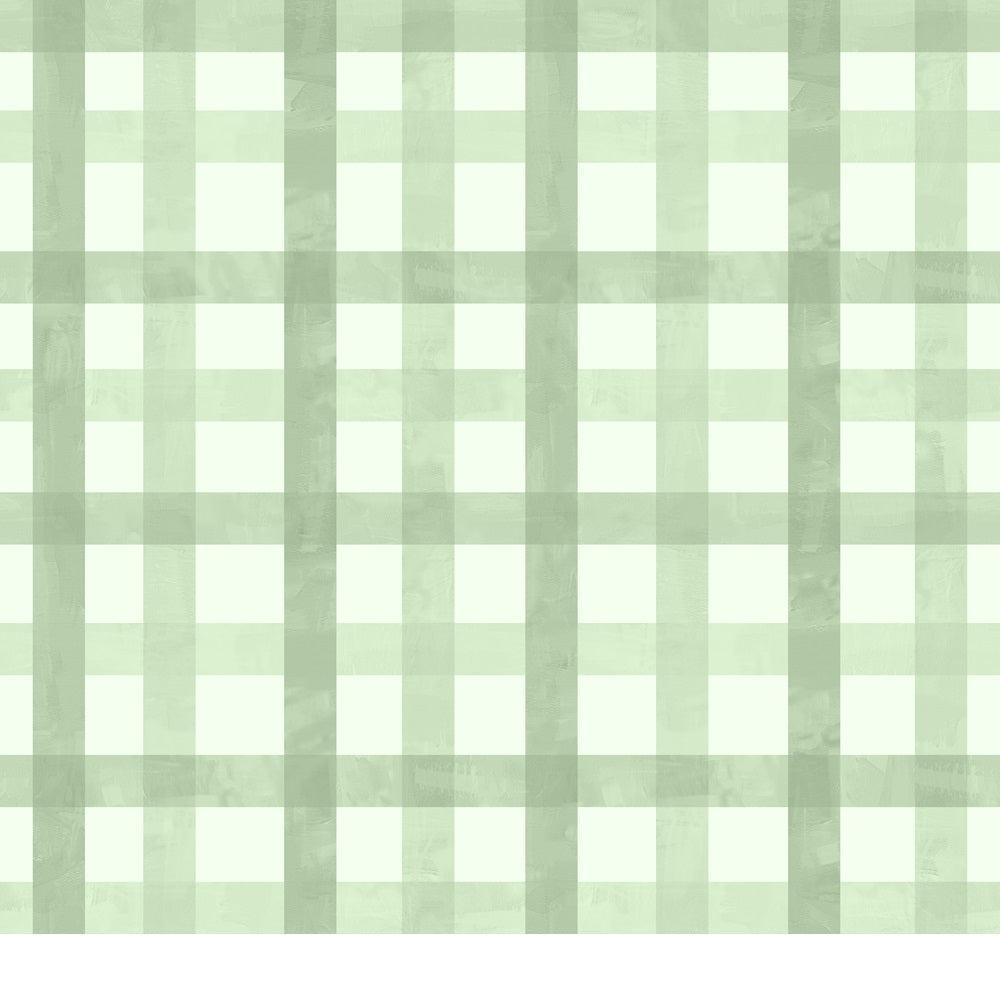 Bloom Time Blush Green Check Quilting Cotton Fabric