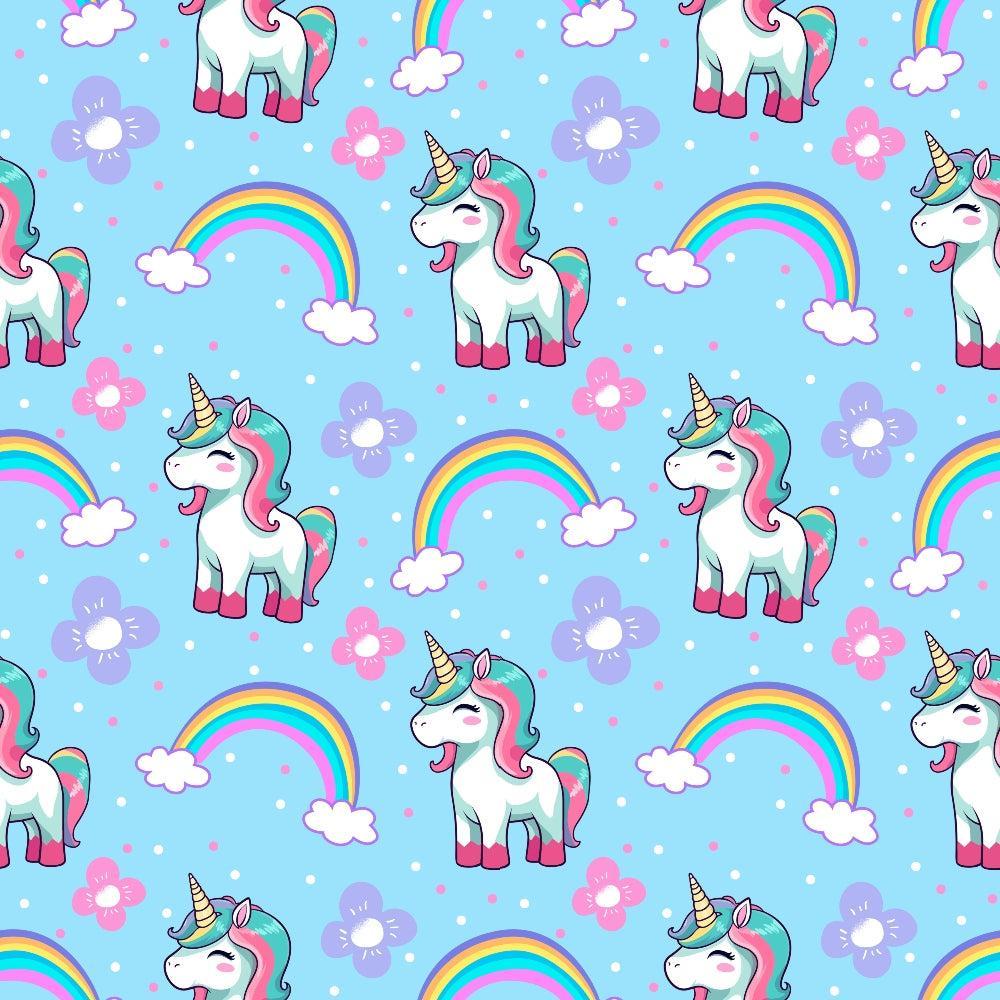 Cartoon Unicorns Pattern 8 Quilting Cotton Fabric