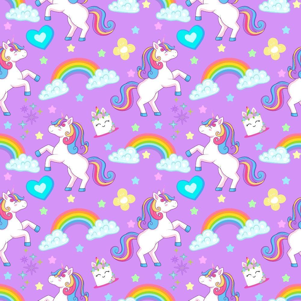 Cartoon Unicorns Pattern 9 Quilting Cotton Fabric