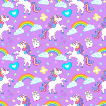 Cartoon Unicorns Pattern 9 Quilting Cotton Fabric