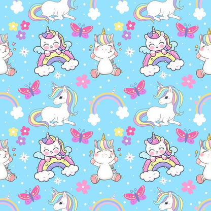 Cartoon Unicorns Pattern 11 Quilting Cotton Fabric