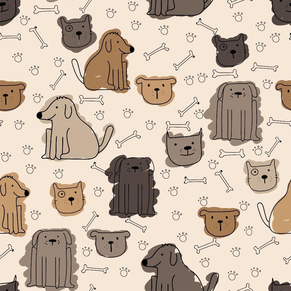 Cute Dogs Pattern 1 Quilting Cotton Fabric