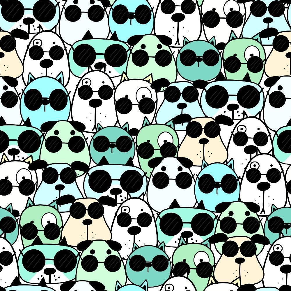 Cute Dogs Pattern 6 Quilting Cotton Fabric